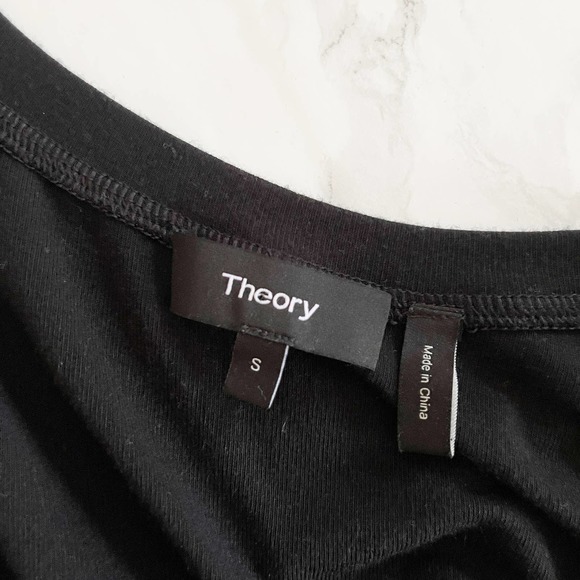 THEORY Drapey Scoop Neck Tank Black Small S - Picture 7 of 8